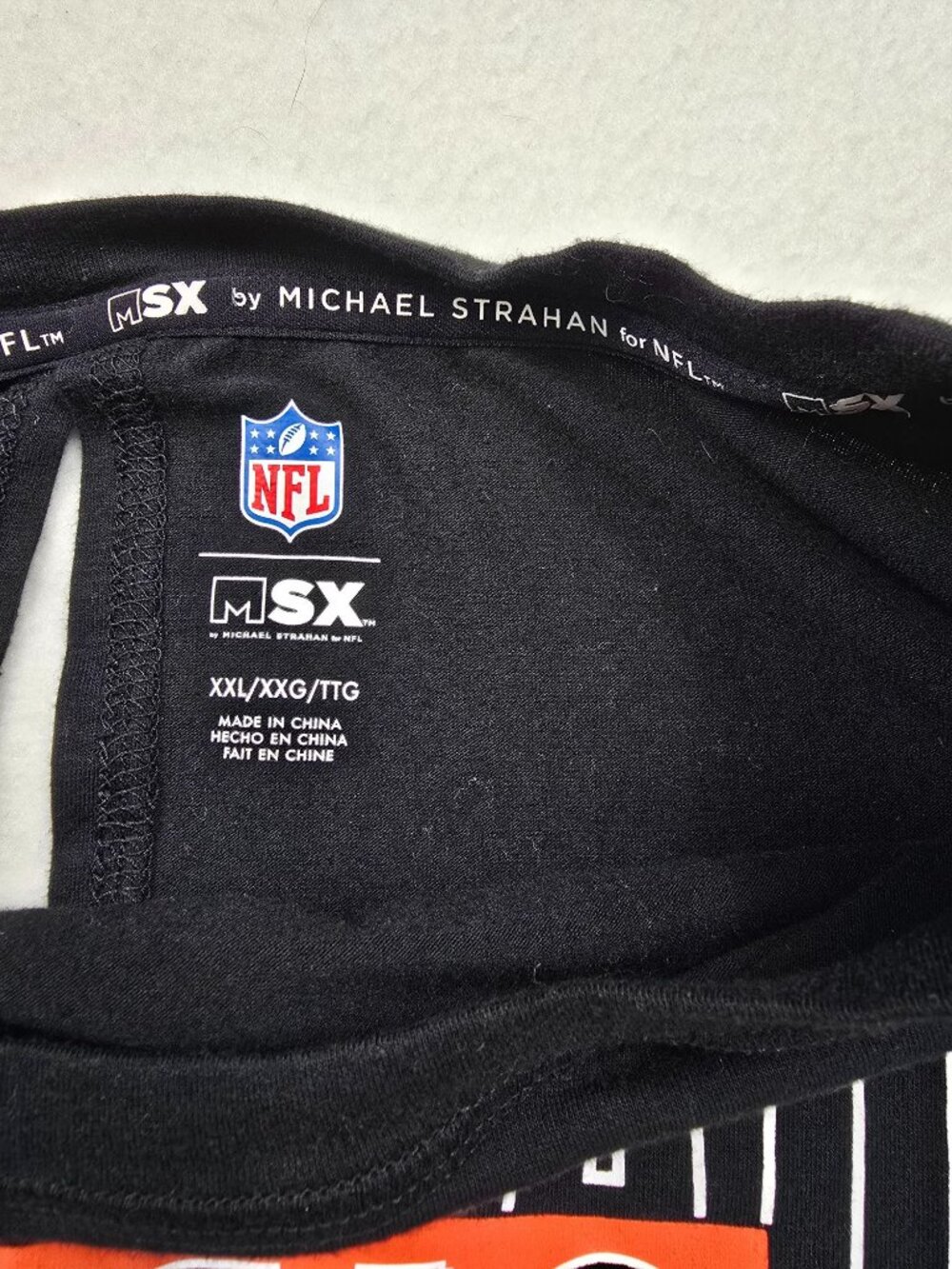 Cincinnati Bengals Womens Split Back NFL T-Shirt MSX Michael Strahan Size XXL Bl - Picture 2 of 4
